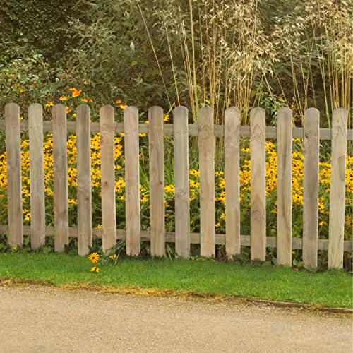 Forest Garden Brown Impregnated Heavy Duty Palisade Wood Fence Panels, Pack of 4, H x W: 180 x 90 cm – 3