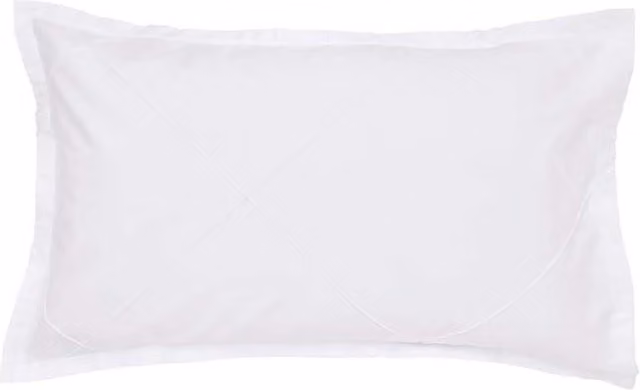 Murmur Cora Mako Satin Cotton Oxford Pillowcase in White