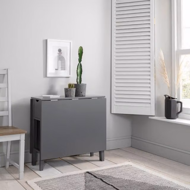 Noa and Nani Modern Extendable Folding Dining Table in Grey