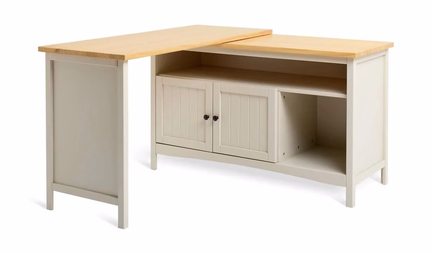 Bournemouth Secretary Desk in Beige Pine Wood for Home Office