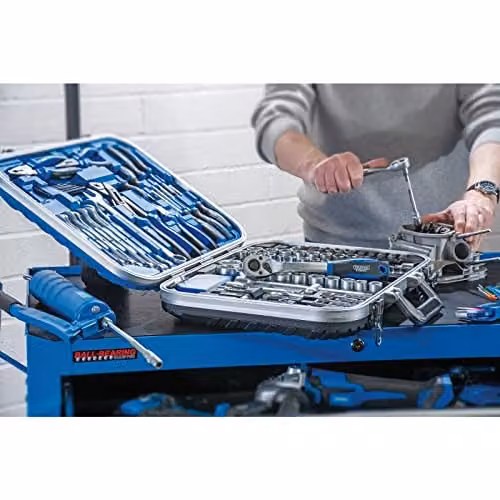 Draper 127 Piece Blue Chrome Vanadium Mechanics Tool Kit