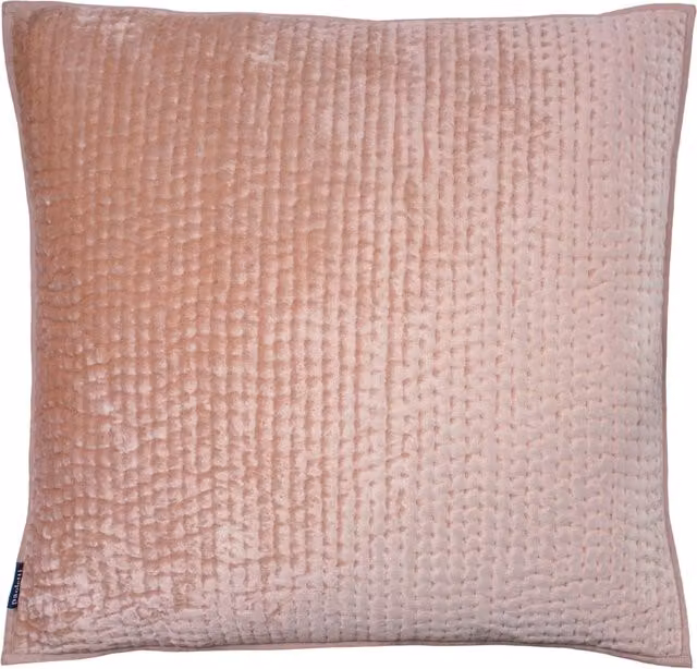 Make It A Home Brooklands Quilted Velvet Cushion in Pink