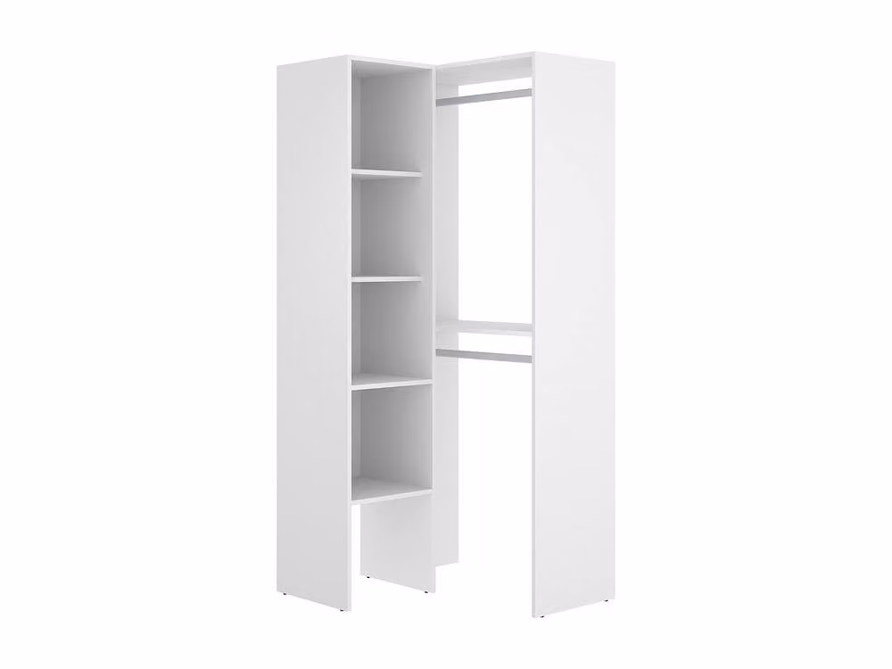 Vente-unique Ferdinand Corner Wardrobe in White – 2