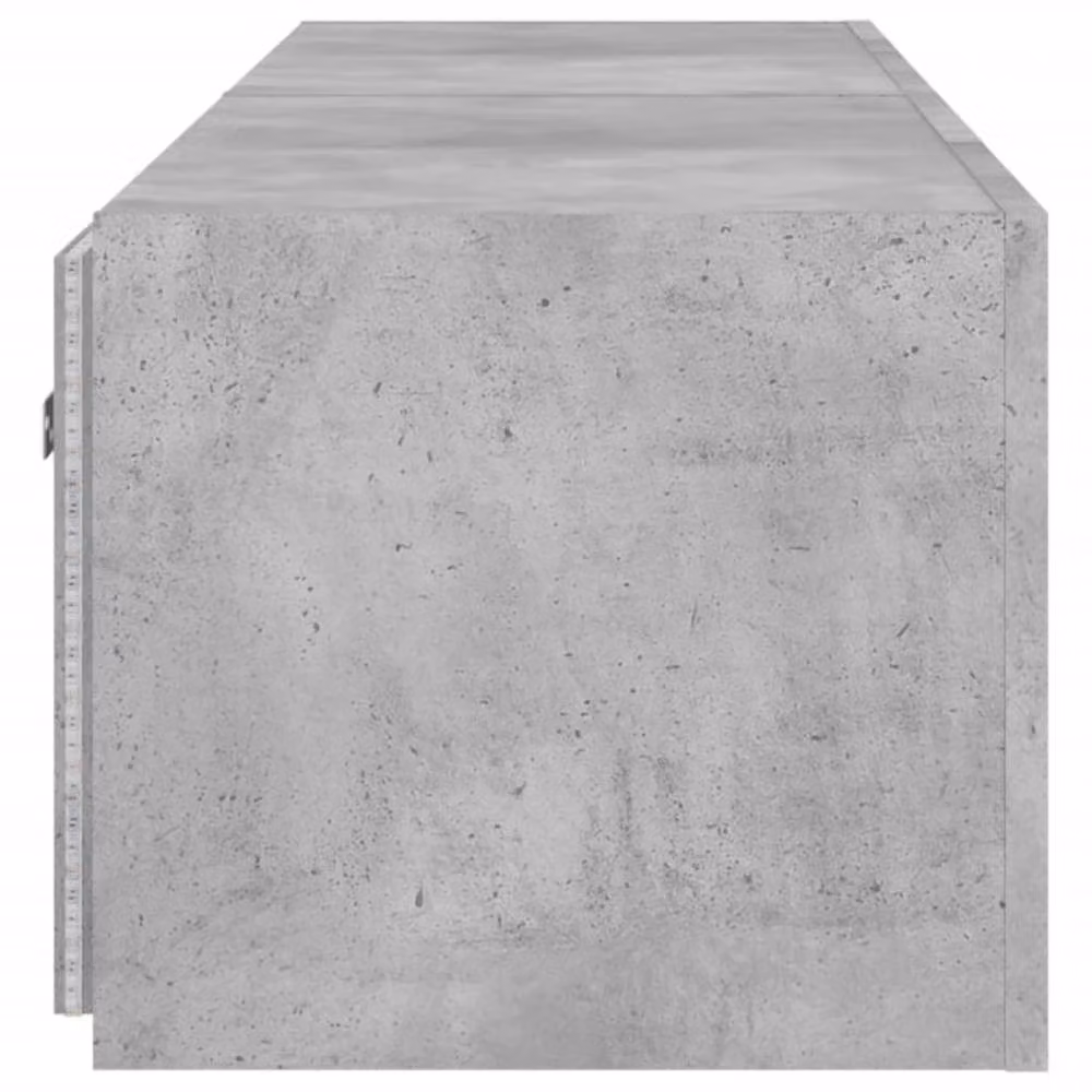Berkfield Home Set of 2 Modern TV Wall Cabinets with LED Lights in Concrete Grey, W/D/H: 80 x 35 x 31 cm – 4