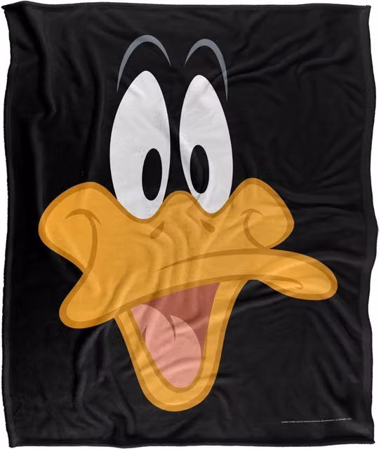 Warner Brothers Looney Tunes Silky Touch Super Soft Fleece Throw Blanket, White and Multicolour, W: 152 cm, D: 127 cm – 1