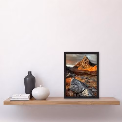 Artery8 Tryfan Mountain Summit Sunset Wales Snowdonia Framed Wall Art Print, Multicolour, H 29.7 cm x W 21.0 cm x D 23.4 cm – 4