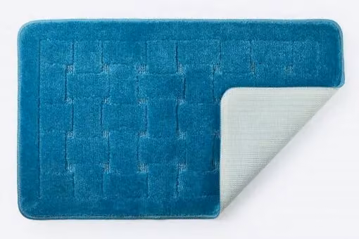 New Edge Blinds Glamour Bath Mat in Blue, Width: 45 cm, Drop: 75 cm – 2