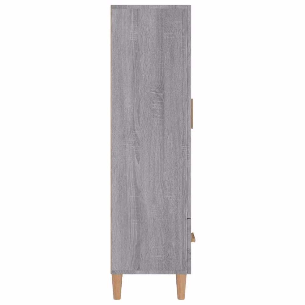 Berkfield Home Grey Sonoma Highboard in Engineered Wood W/D/H: 70 x 31 x 115 cm – 4