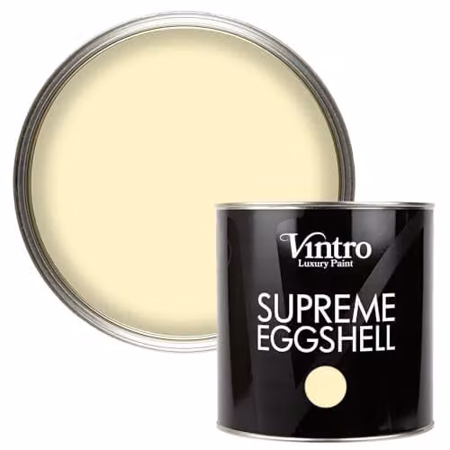 Vintro Isabella Pale Yellow Eggshell Paint for Walls, Wood and Trim, 2.5 Litres
