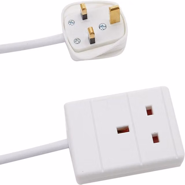 Pro Elec 1 Way Extension Lead, White
