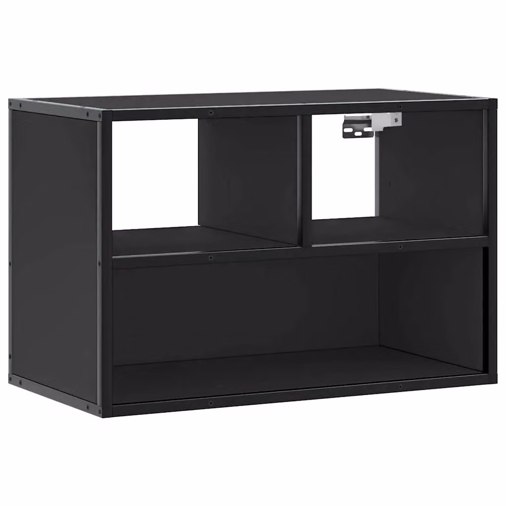 Berkfield Home Industrial TV Cabinet in Black, W: 60 cm, D: 31 cm, H: 39.5 cm – 2