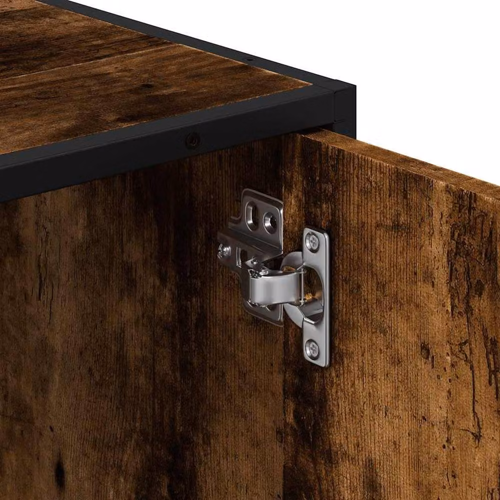Berkfield Home Smoked Oak Bathroom Sink Cabinet, Brown, W/D/H: 65 x 33 x 60 cm – 7