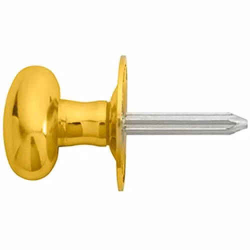 Loops Oval Rack Bolt Thumbturn Lock with Steel Spline Spindle and 36mm Rose in Polished Brass