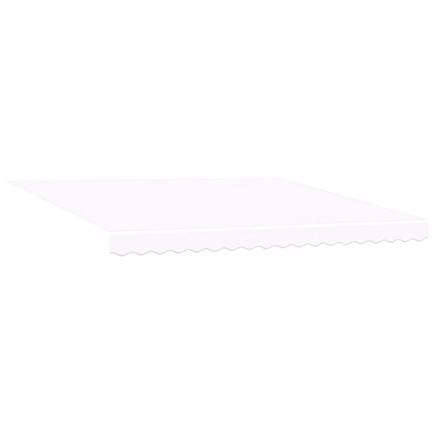 Berkfield Home Manual Retractable Polyester Awning in White, W: 400 cm, D: 350 cm – 2