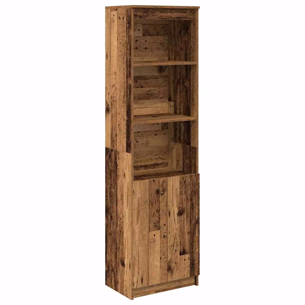 Berkfield Home Old Wood Highboard in Brown, W/D/H: 50 x 35 x 180 cm – 2
