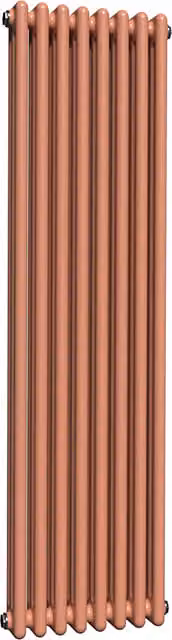 Lux Heat Vertical Coloured Column Radiator in Orange, H 150 cm x W 38 cm