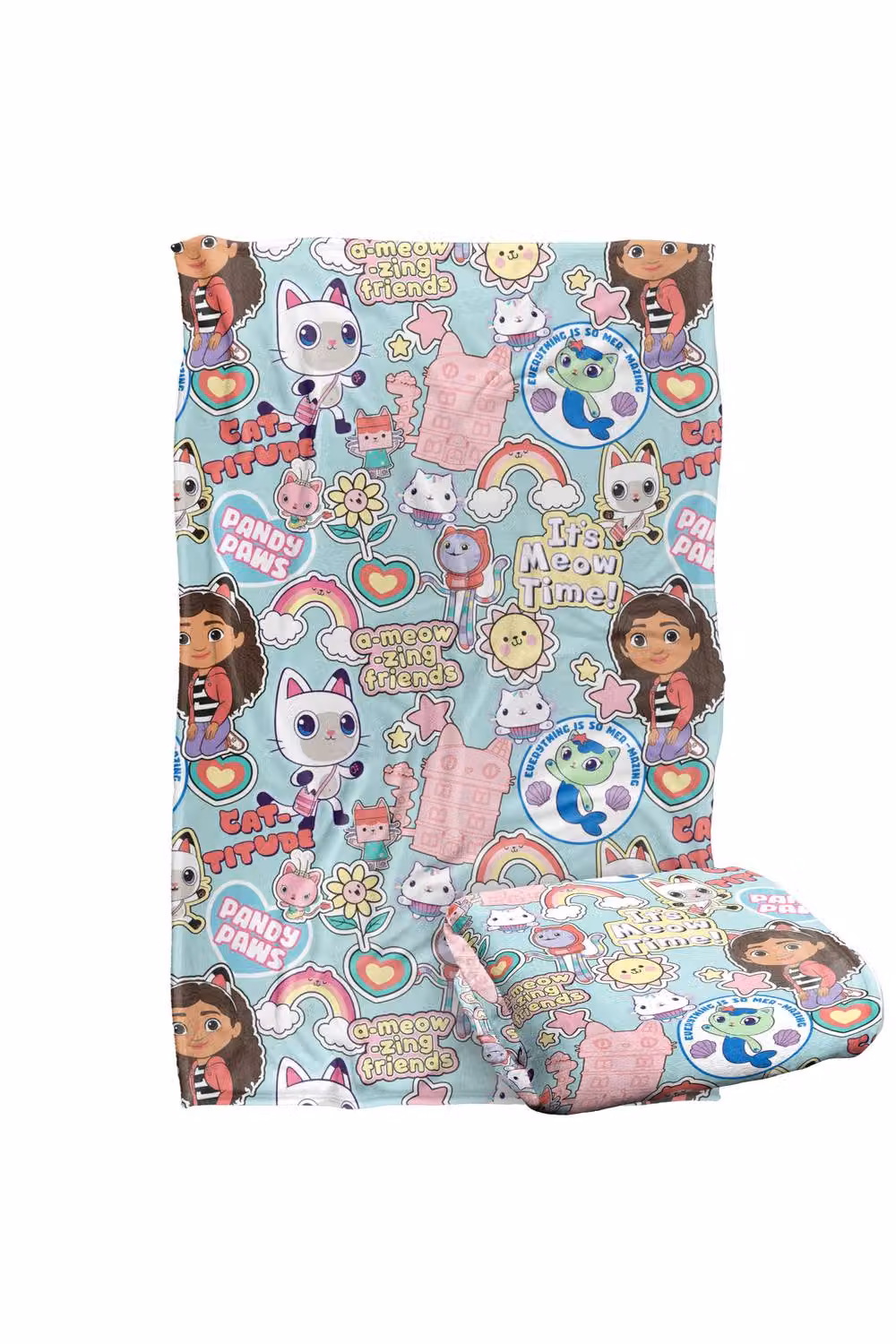 NBCU Gabby's Dollhouse Gabby Cat Super Soft Multicolour Throw Blanket – 2