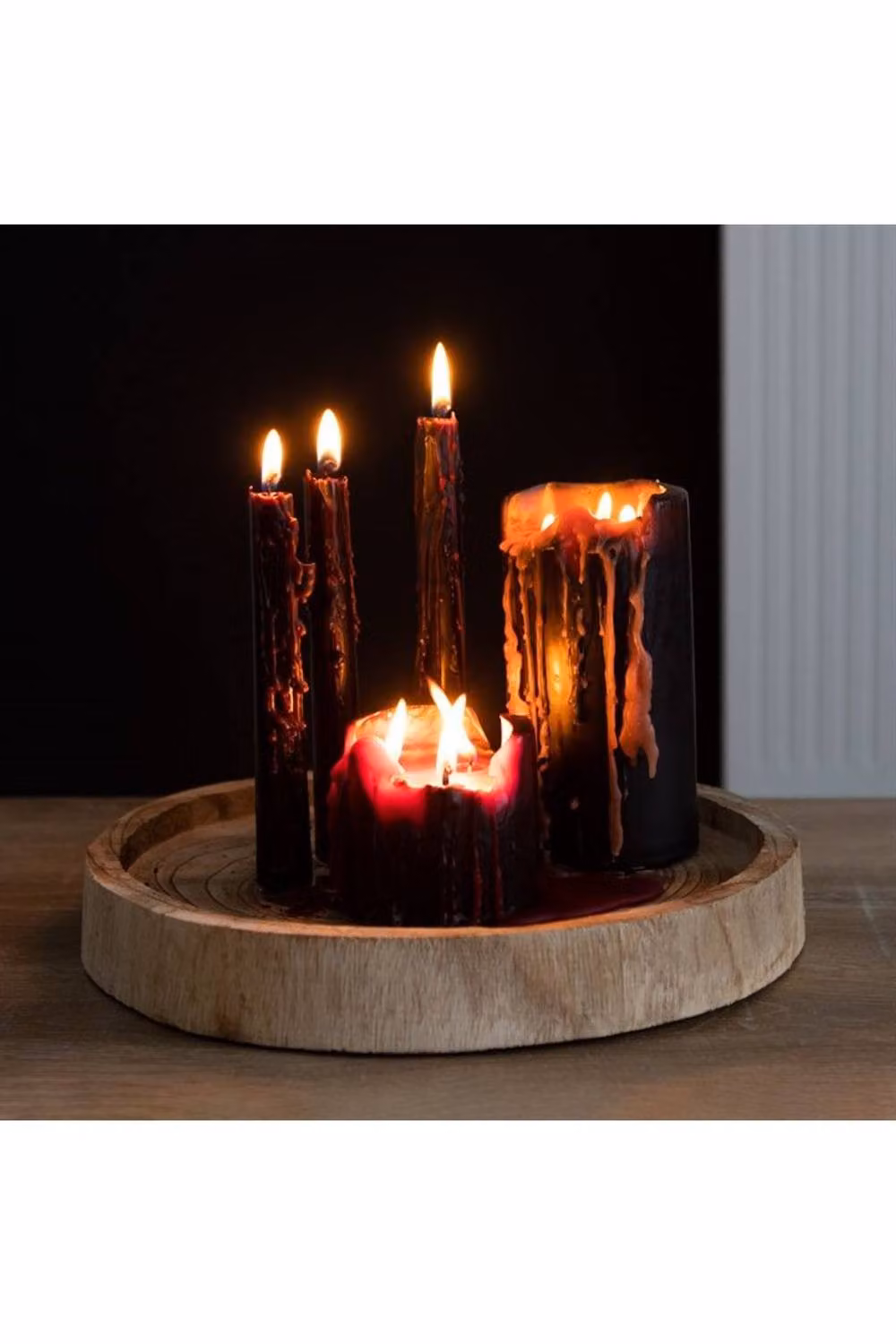 KDMD Vampire Tears Black and Red Paraffin Wax Pillar Candle, Height: 15 cm – 3