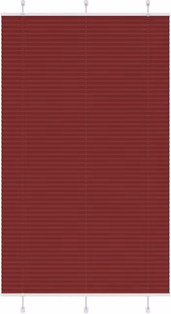Berkfield Home Single Pleat Corded Blind in Bordeaux Red, W: 120 cm, H: 200 cm, Semi-Transparent Polyester Fabric – 1