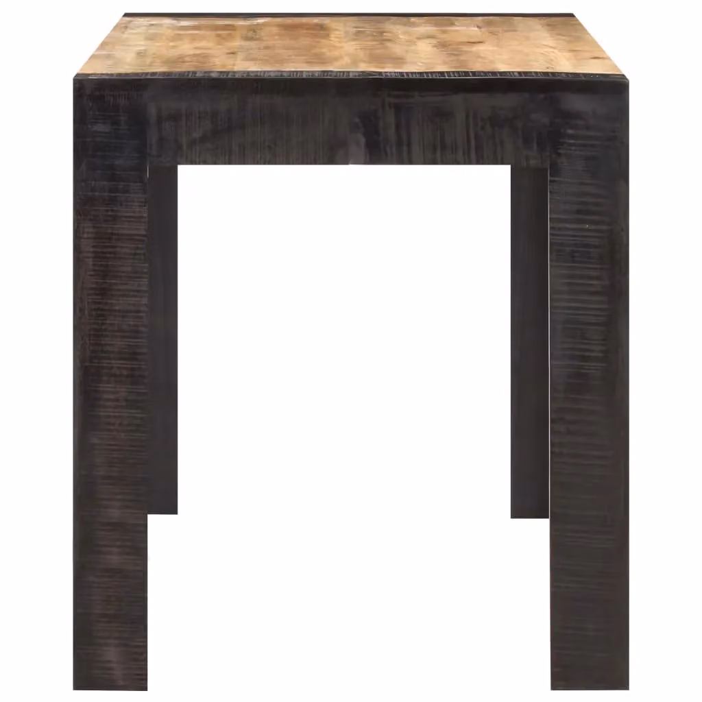 Berkfield Home Rectangular Dining Table in Brown Solid Mango Wood W/D/H: 140 x 70 x 76 cm – 3
