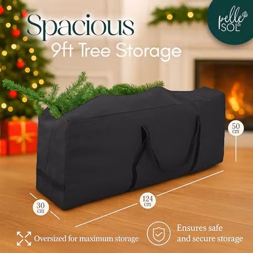 Pelle & Sol Christmas Tree Storage Bag with Handles, Black – 3