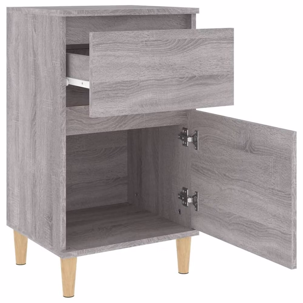 Berkfield Home Elegant Bedside Cabinet in Grey Sonoma, W/D/H: 40 x 35 x 70 cm – 3