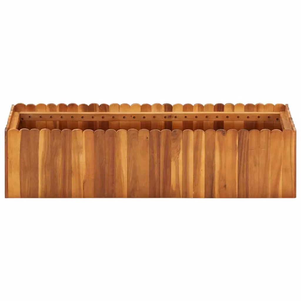 Berkfield Home Garden Raised Bed in Brown Solid Acacia Wood, W/D/H: 100 x 30 x 25 cm – 2