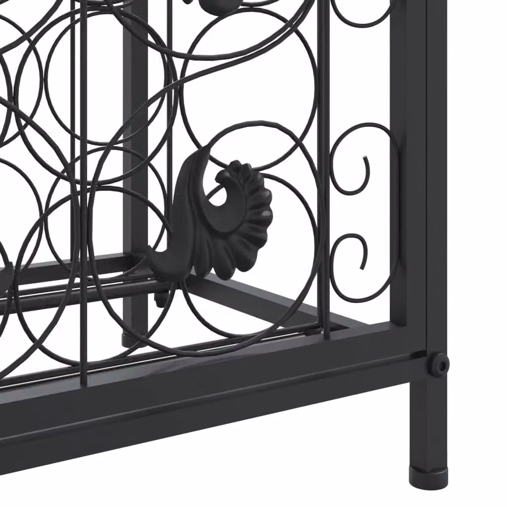 Berkfield Home Black Wrought Iron Wine Rack for 73 Bottles, W/D/H: 45 x 36 x 200 cm – 3
