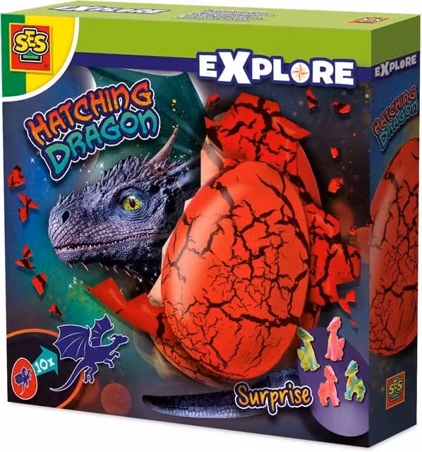 SES Hatching Dragon Multicolour and White Fantasy Animal Toy