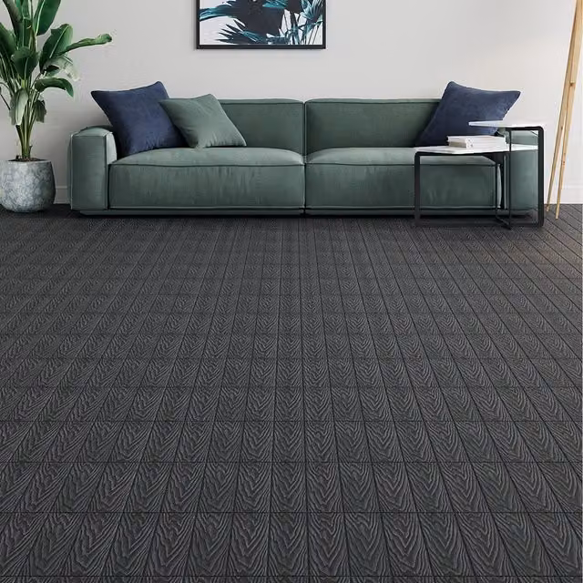 Komore Grey Wood Grain Effect WPC Interlocking Deck Tiles