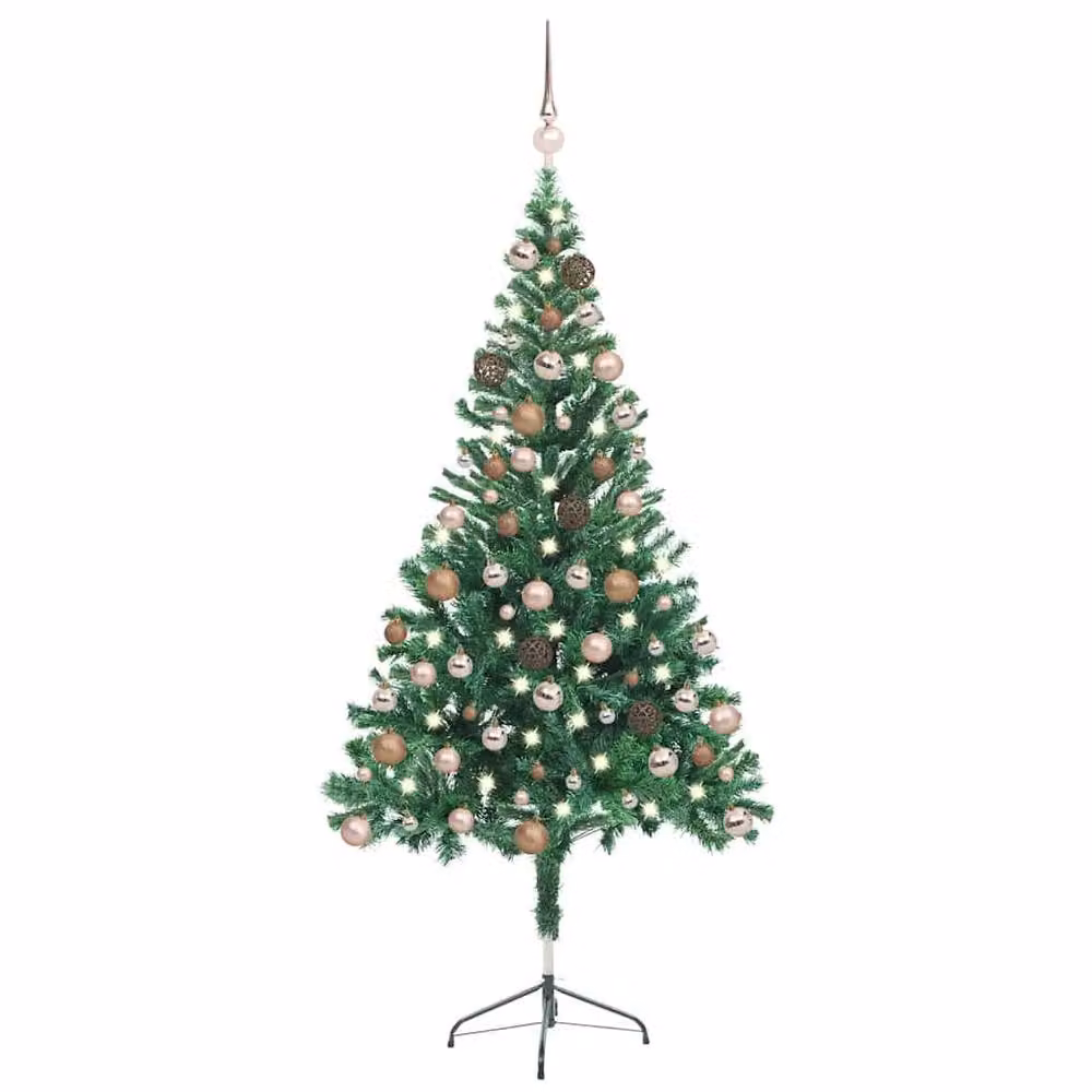 Berkfield Home Pre-lit Artificial Christmas Tree with Ball Set, Green, Height: 150 cm – 2