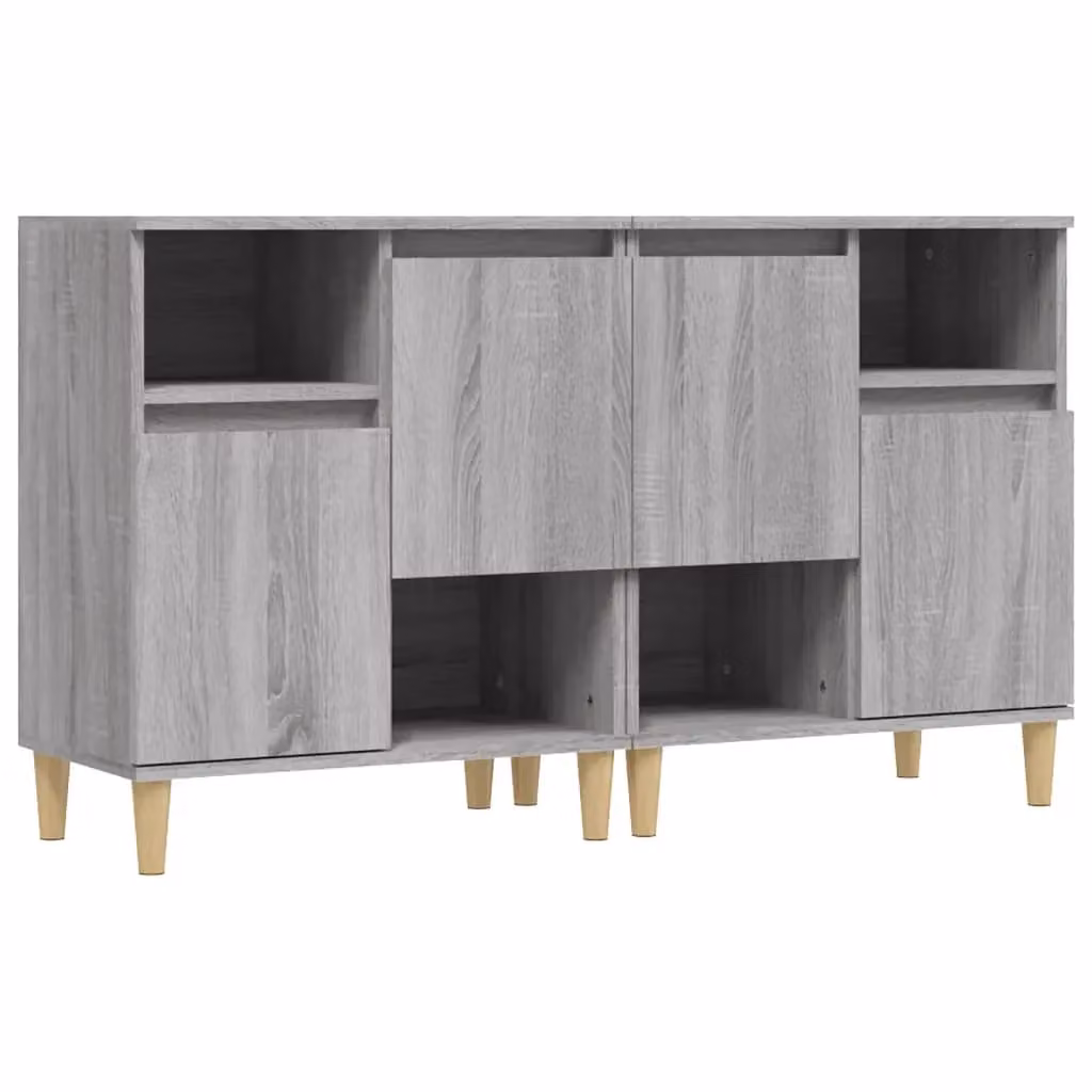 Berkfield Home Set of 2 Grey Sonoma Sideboards in Engineered Wood, W/D/H: 60 x 35 x 70 cm – 2