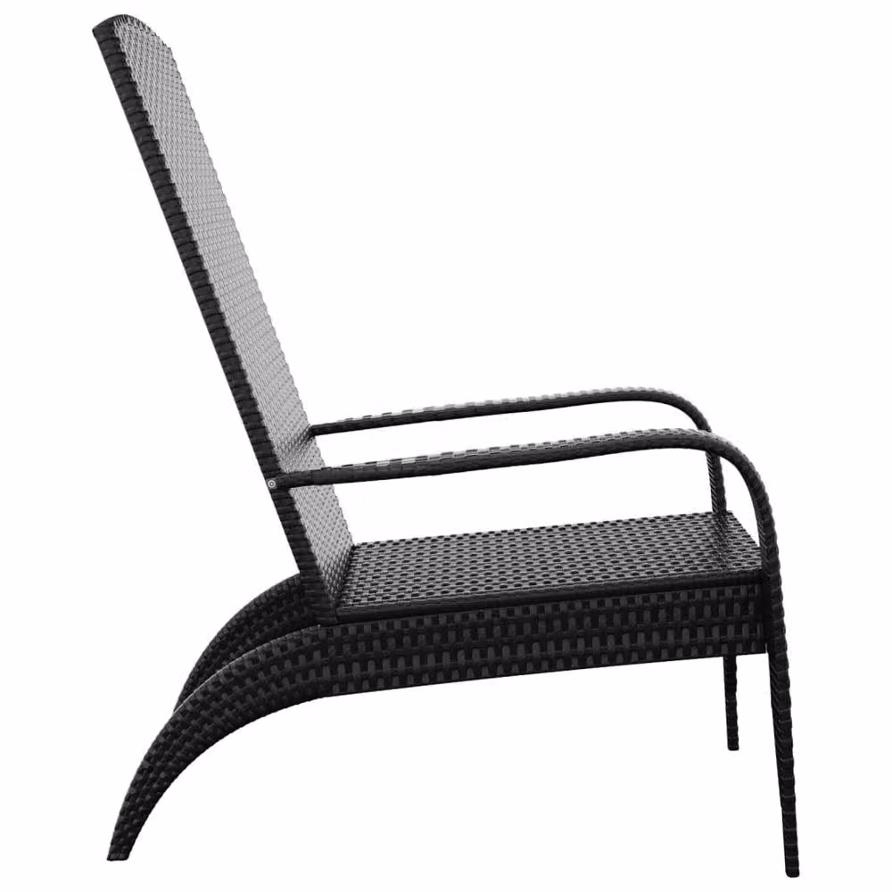 Berkfield Home Black Poly Rattan Adirondack Garden Chair – 4