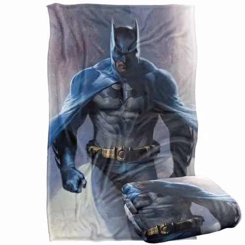 Warner Bros. Batman Stalking Super Soft Fleece Throw Blanket, Multicolour, W: 91 x D: 147 cm – 1