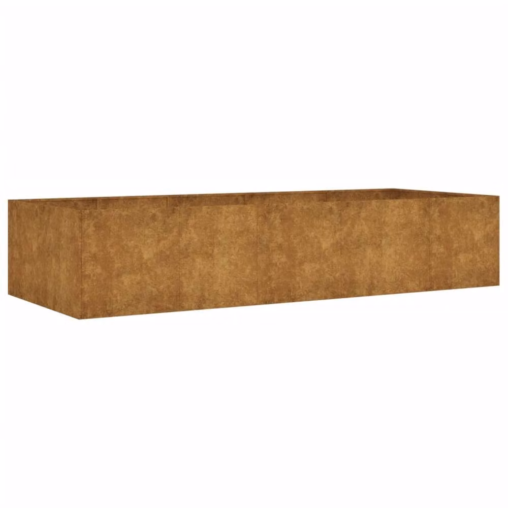 Berkfield Home Garden Corten Steel Raised Bed in Brown, W/D/H: 200 x 80 x 40 cm – 2
