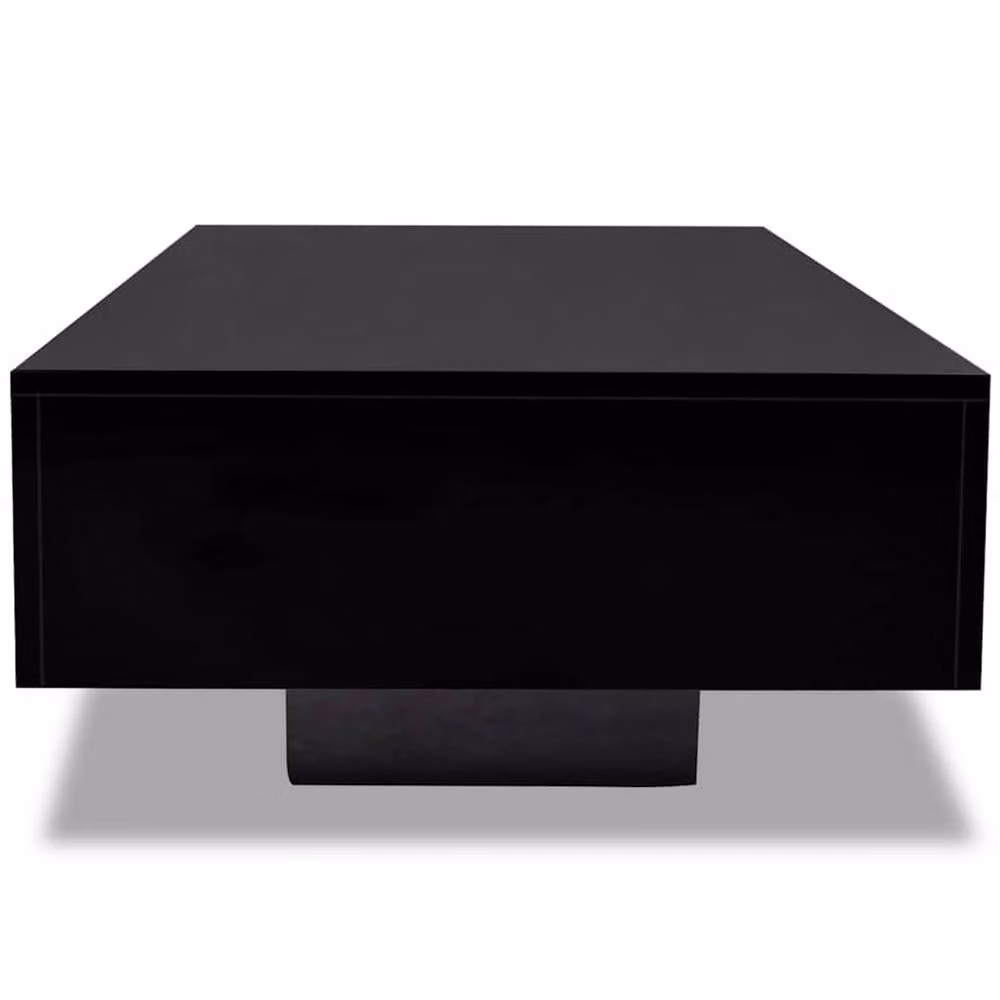 Berkfield Home Modern High Gloss Black Rectangular Coffee Table – 4