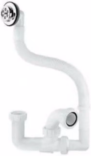 McAlpine CBATH2 Seal Bath Trap Waste and Overflow, Grey, 1 1/2 x 60mm