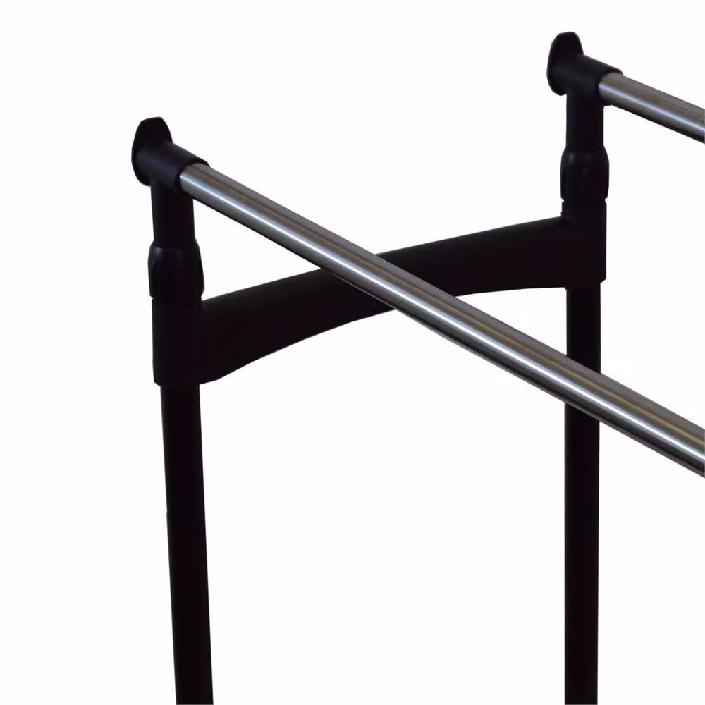 Kelvenix Heavy Duty Double Metal Clothes Rail in Silver – 2