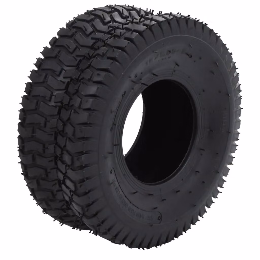 Berkfield Home 4 Piece Wheelbarrow Tyre and Inner Tube Set, 15x6.00-6 4PR Rubber, Black – 2