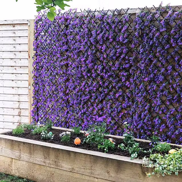 Garden Mile Violet Expanding Trellis Support in Purple, Height: 90 cm