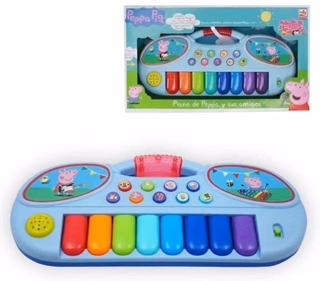 Peppa Pig Kids Electric Piano Keyboard with Music, Blue