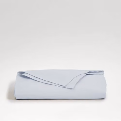 Christy Organic Cotton Percale Single Flat Sheet in Classic Blue – 2