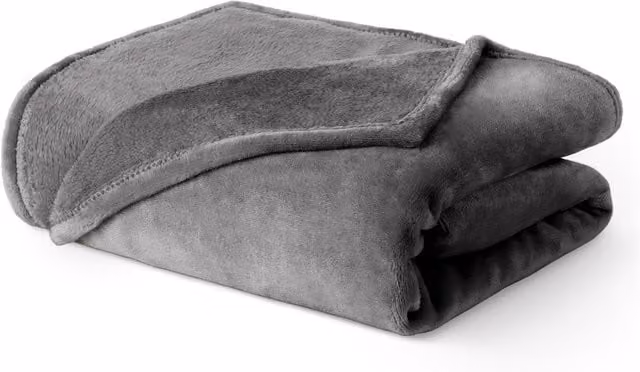 LIVIVO Fluffy Fleece Throw Blanket in Grey, W/D/H: 130 x 150 cm – 1