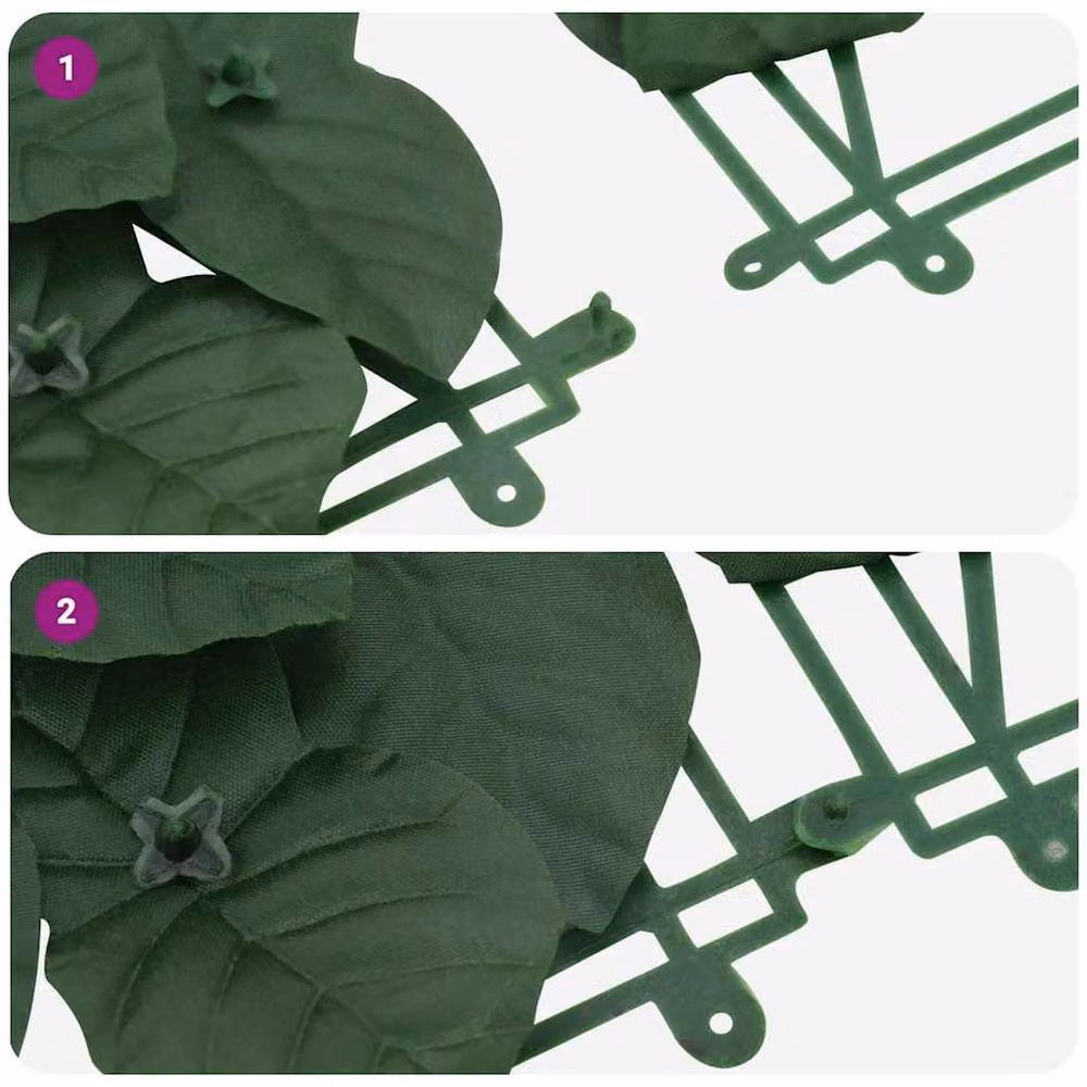 Berkfield Home Artificial Hedge Balcony Screen with Dark Green Leaves, W: 200 cm, H: 150 cm – 4