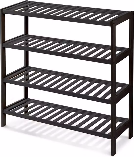 Keplin 4-Tier Bamboo Shoe Rack in Black – 6