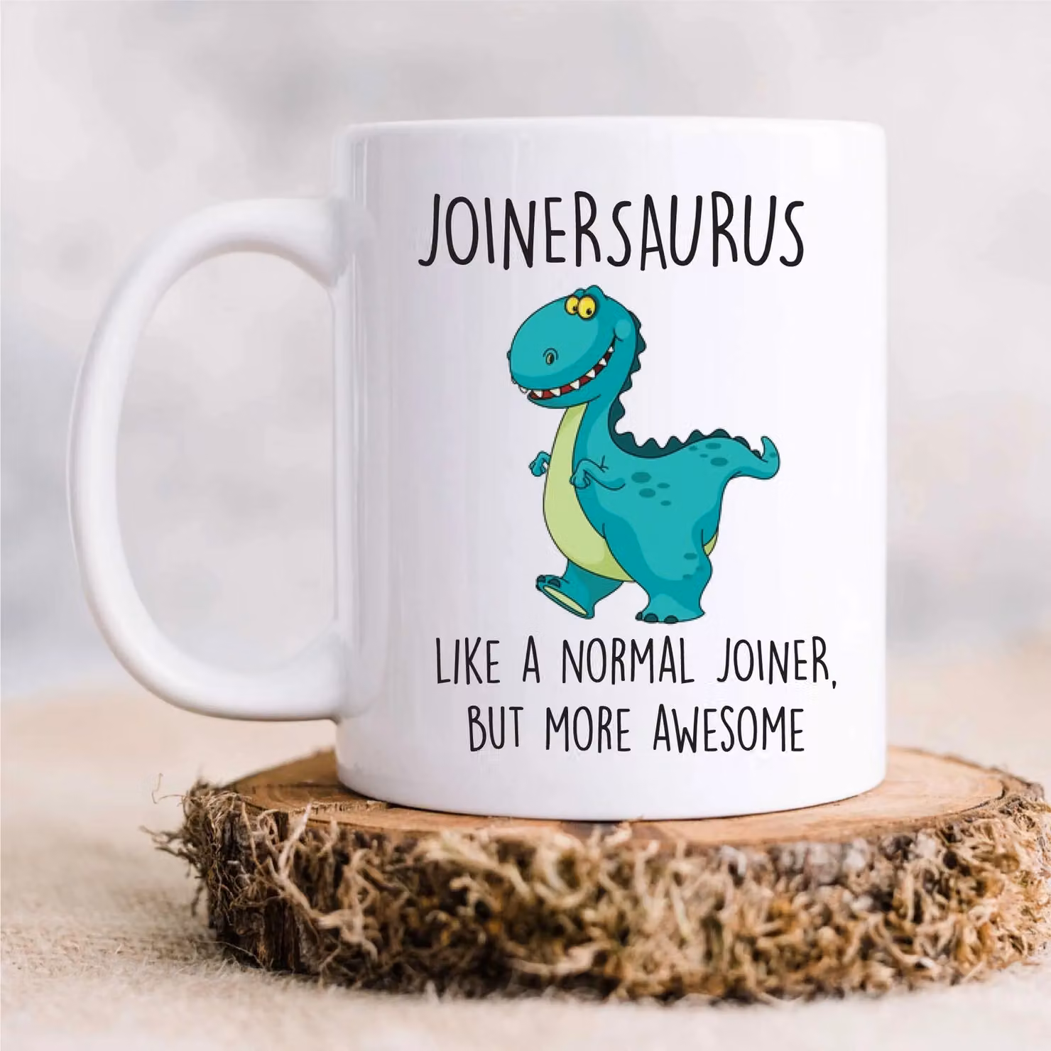 60 Second Makeover Limited Joinersaurus Ceramic Mug in White – 2