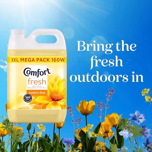 Comfort Sunshiny Days Fabric Conditioner with Motion-Activated Fragrance Technology, 4.8 l – 2