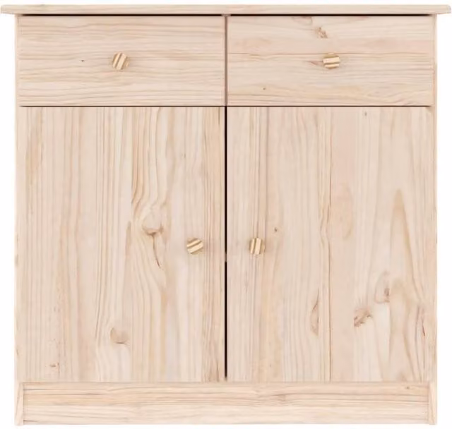 Berkfield Home ALTA Sideboard in Beige Solid Pine, W/D/H: 77 x 35 x 73 cm