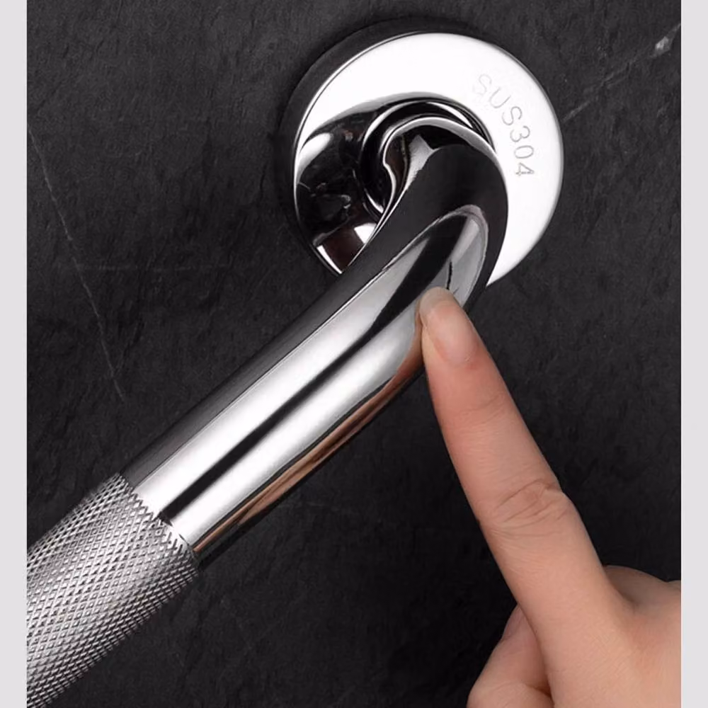 VOGREX Stainless Steel Anti Slip Bathroom Grab Bar in Silver, 50 cm – 3