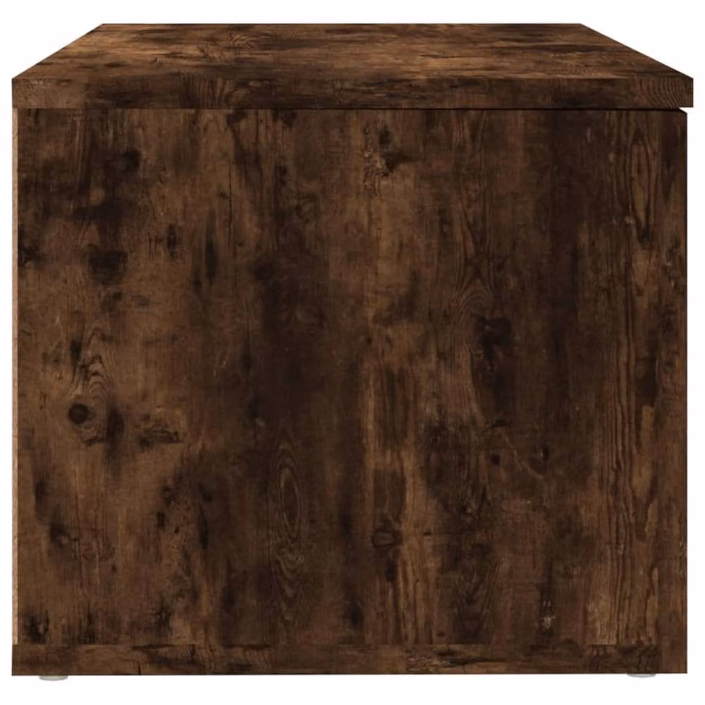 Berkfield Home Modern Smoked Oak TV Cabinet in Brown, W/D/H: 80 x 34 x 30 cm – 4